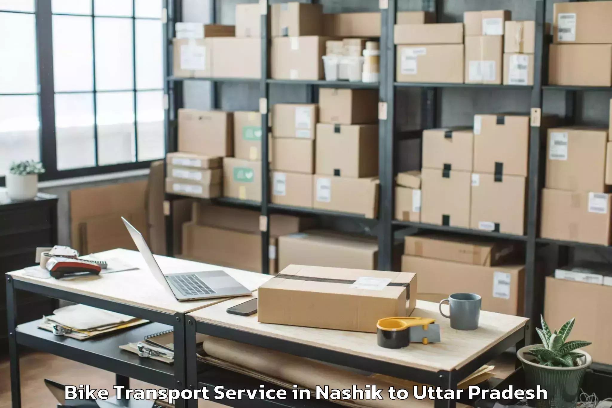 Hassle-Free Nashik to Maudaha Bike Transport